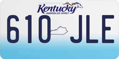 KY license plate 610JLE