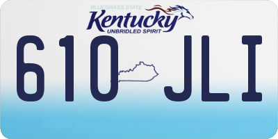 KY license plate 610JLI