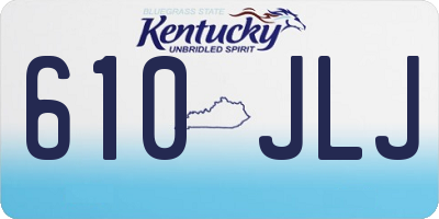 KY license plate 610JLJ