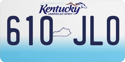 KY license plate 610JLO