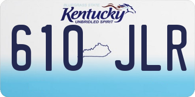 KY license plate 610JLR