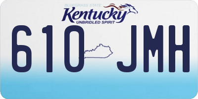 KY license plate 610JMH