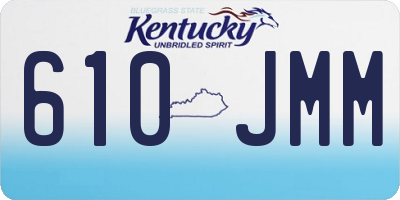 KY license plate 610JMM