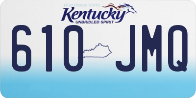KY license plate 610JMQ