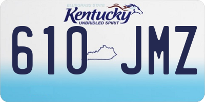 KY license plate 610JMZ