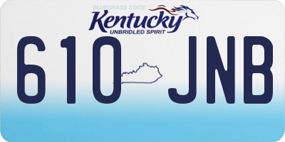 KY license plate 610JNB