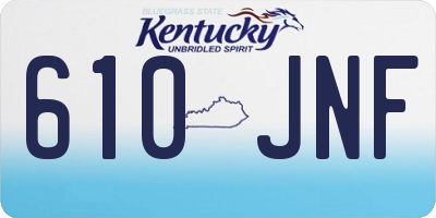 KY license plate 610JNF