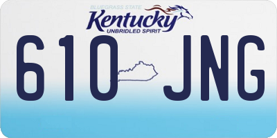 KY license plate 610JNG