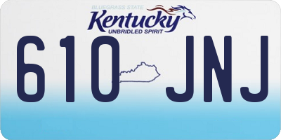 KY license plate 610JNJ