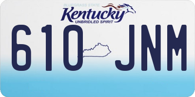 KY license plate 610JNM