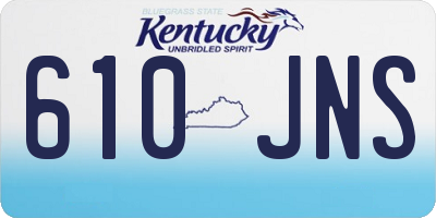 KY license plate 610JNS