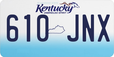 KY license plate 610JNX