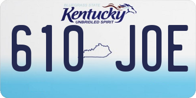 KY license plate 610JOE