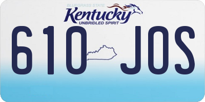KY license plate 610JOS