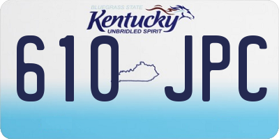 KY license plate 610JPC