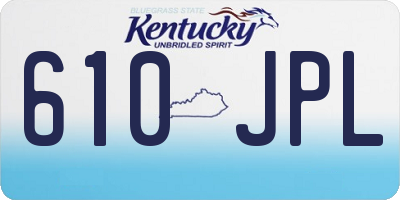 KY license plate 610JPL