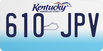 KY license plate 610JPV