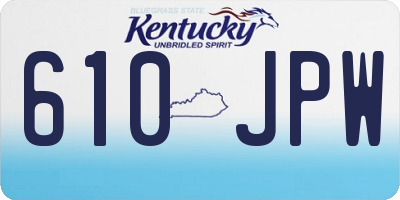 KY license plate 610JPW