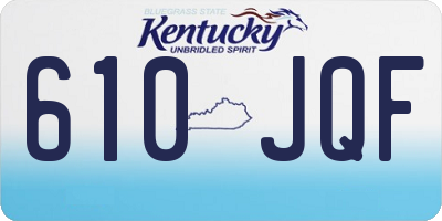 KY license plate 610JQF