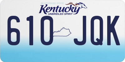 KY license plate 610JQK