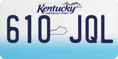 KY license plate 610JQL