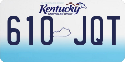 KY license plate 610JQT