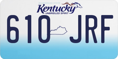 KY license plate 610JRF