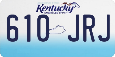 KY license plate 610JRJ
