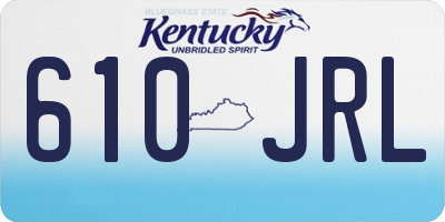 KY license plate 610JRL