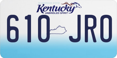 KY license plate 610JRO