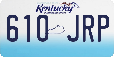 KY license plate 610JRP