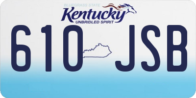 KY license plate 610JSB