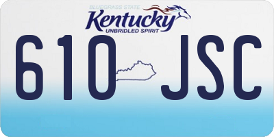 KY license plate 610JSC