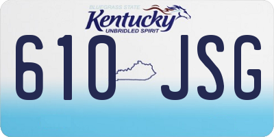KY license plate 610JSG