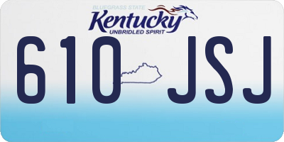 KY license plate 610JSJ