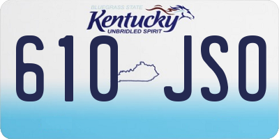 KY license plate 610JSO