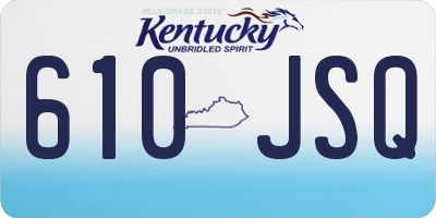 KY license plate 610JSQ