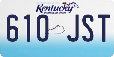 KY license plate 610JST