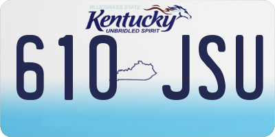 KY license plate 610JSU
