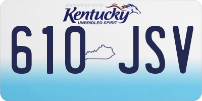 KY license plate 610JSV