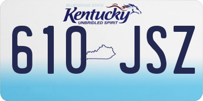 KY license plate 610JSZ