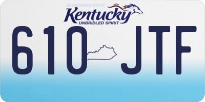 KY license plate 610JTF