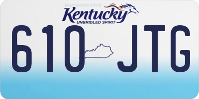 KY license plate 610JTG