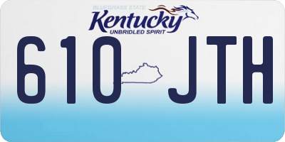 KY license plate 610JTH