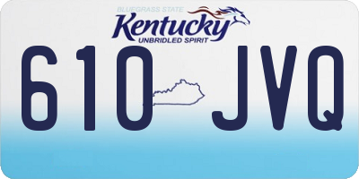 KY license plate 610JVQ
