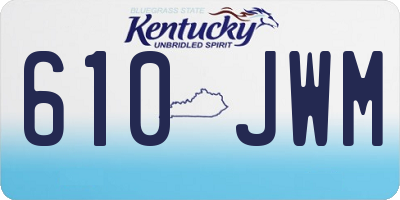 KY license plate 610JWM