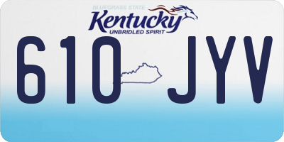 KY license plate 610JYV