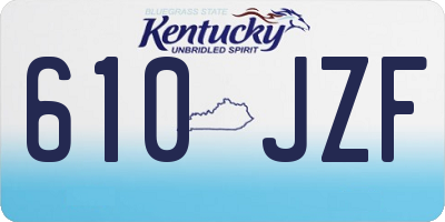 KY license plate 610JZF