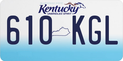 KY license plate 610KGL