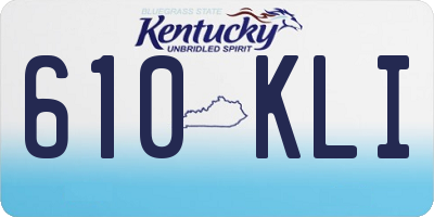 KY license plate 610KLI